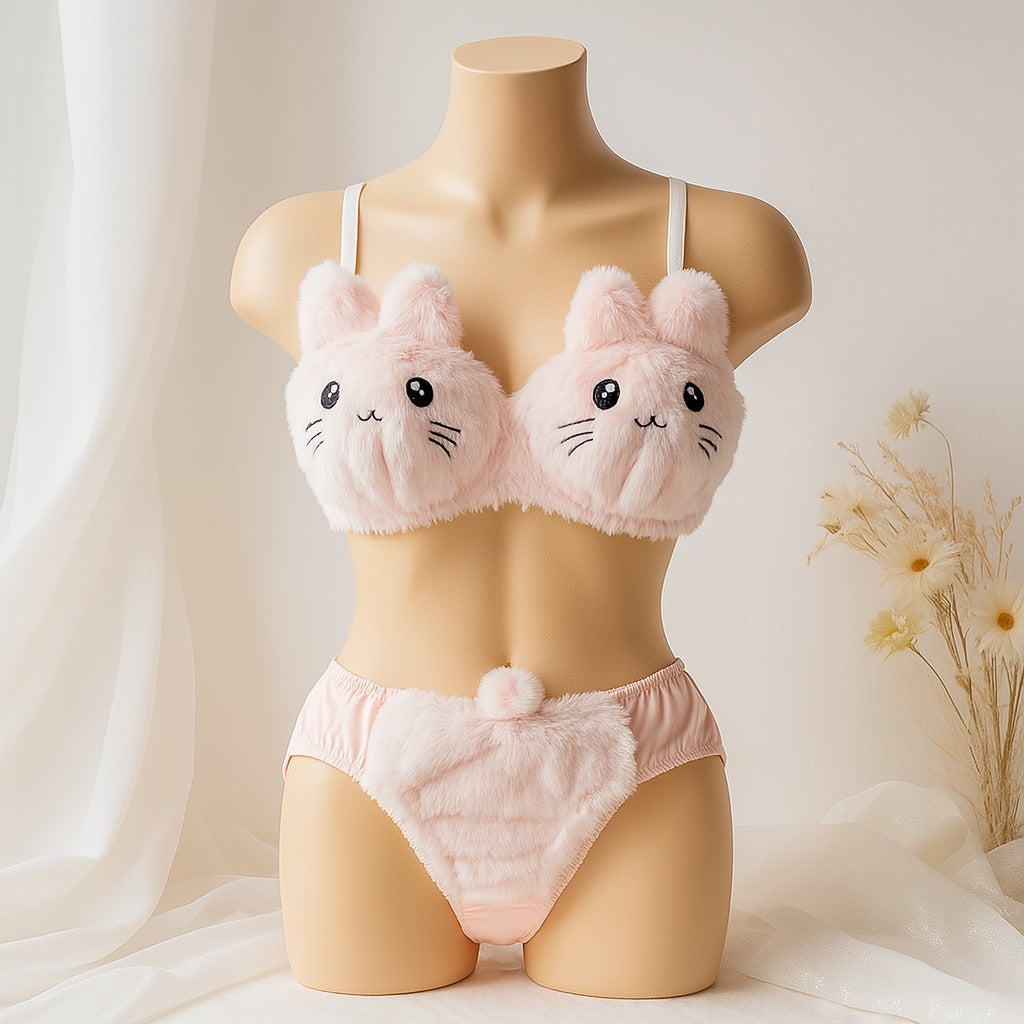 Japanese Cute Kitty Anime underwear Bra & Panty Set